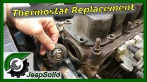 A lower opening thermostat will not fix the issue only create others. Jeep Wrangler Yj Thermostat Replacement Youtube