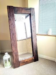 The mirror tilts in the stand for easy viewing angle adjustments. Gorgeous Large Handmade Full Length Rustic Reclaimed Wood Floor Mirror Sculpture By Family Deals Saatchi Art