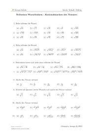 Teilweises Wurzelziehen Rationalmachen Des Nenners 0992 Nachhilfe Mathe Mathematik Matheaufgaben