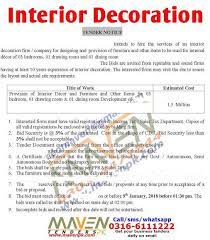 Sign In Interior Decorating Tenders Interior