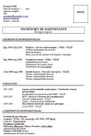 Il ne sera pas non plus nécessaire de vous armer d'un double décimètre pour savoir si cette dernière aura les bonnes dimensions. Exemple De Cv Technicien Modele De Cv Technicien Exemples De Cv