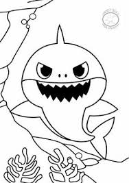 Baby Shark Para Colorear