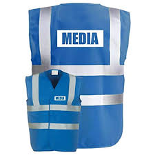 We offer both plain blue mesh vests; Press Blue Hi Vis High Vis Visibility Safety Vest Waistcoat Work Safety Equipment Gear Ecog Safety Vests