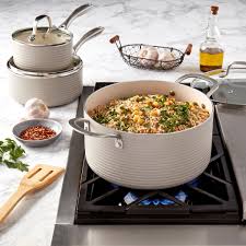 Use a sponge to ensure the oil reaches all areas of the bottom of the pan. Denmark 10pc Hamilton Aluminum Cookware Set Fog Overstock 32478772