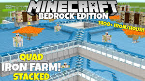 Iron golem farming uses village mechanics to produce iron, as well as byproducts such as poppies and string. Minecraft Bedrock Quad Iron Farm Simple Working 1 400 Iron Hour 1 17 Cave Update Tutorial Youtube