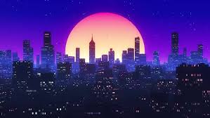 City wallpapers, background,photos and images of city for desktop windows 10 macos, apple iphone and android mobile. Hd Wallpaper The Sun Night Music The City Background 80s 80 S Synth Wallpaper Flare