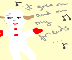 When my children were young, they delighted in singing lamb chop's this is the song that never ends; Lambchop Still Singing The Song That Never End Drawception