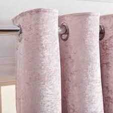 Easy to hang and designed to create full pleats in a seamless drape, eyelet curtains make the perfect accompaniment to any modern home. Wilko Blush Crushed Velvet Effect Lined Eyelet Curtains 228 W X 228cm D Wilko