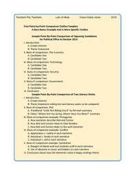 With This Handout Of Two Sample Point By Point Outlines By Lots Of Ideas Teachers Can Help Students Solve Outline Sample Autobiography Writing Writing Skills