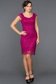 Mor Dantelli Kisa Elbise Ab209 Parti Elbisesi The Dress Resmi Elbise