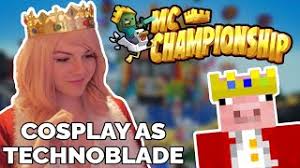 Finn(f1nn5ter) and techno(technoblade) make a bet. Finnster Cosplays As Technoblade Egirl Minecraft Championship 9 Youtube