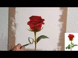 كيفية رسم الورد بالألوان الزيتية للمبتدئين youtube art painting