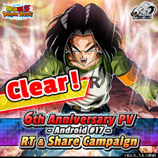 Check spelling or type a new query. Dragon Ball Z Dokkan Battle On Twitter 6th Anniversary Pv Android 17 Rt Share Campaign Congratulations On Clearing The Mission Thank You For Participating In The Campaign Rewards Dragon Stone X10