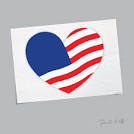 Flaga Serce / Odcisk dłoni i stopy / 4 lipca Dzień Niepodległości ...