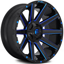 Fuel Black And Blue Rims D644 Contra Gloss Black W Candy Blue Accents Fuel Wheels Wheel Rims Rims And Tires