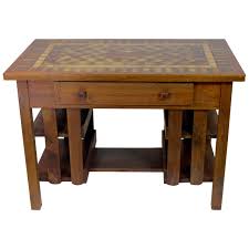 Early 20th C Arts Crafts Stickley Mission Style Desk Writing Table Inlay Top 1stdibs Com Mission Style Desk Ergonomic Desk Chair Antique Desk