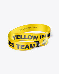 Packaging mockups, macbook, iphone, logo mockups & many more. Wristband Mockup In Apparel Mockups On Yellow Images Object Mockups