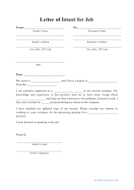 Feb 01, 2020 · write a letter of intent to express your interest in a company:some employers will ask for a letter in job postings. Letter Of Intent For Job Template Download Printable Pdf Templateroller