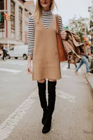 Outside Union Square Preppy Fashion Blog Kelly In The City Sweater Over Dress Fashion Striped Turtleneck Outfit