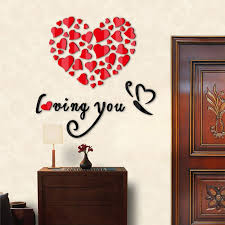 This 3d wall art panels can be used in offices as well as homes. Diy 3d Wall Stickers Decor Lovely Mirror Hearts Home Decal Removable Valentines Wall Art Decor Wall Stickers Aliexpress