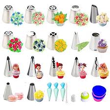 Russes Rose Douilles Fleur Florable Poche A Douille Patisserie En Acier Inoxydable Diy Kits Reutilisable Pour Pour Cupcakes Gateaux Kue