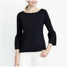 Viel spaß beim stöbern in unserem j. J Crew Black Bell Sleeve Knit Top Xs Extra Small Blouse Shirt