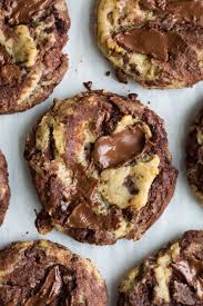 Marbled Chocolate Chip Cookies Cookies Recipes Chocolate Chip Chocolate Chip Cookies Chip Cookies
