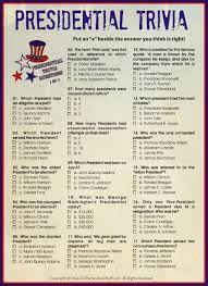 Ask questions and get answers from people sharing their experience with risk. Presidential Trivia An American Presidents Quiz