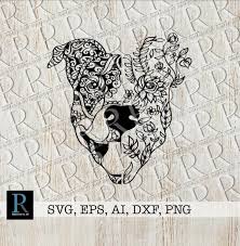 Download Mandala Pit Bull Pitbull Svg Zentangle Pitbull Svg Mandala Etsy