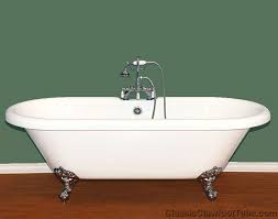 Beautiful luxury vintage empty bathtub near big window in bathro. 70 Acrylic Double Ended Clawfoot Tub Classic Clawfoot Tub
