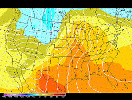 850 mb heights and temperature model mode