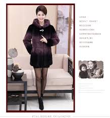 芮夫人中老年皮草女海宁整皮獭兔毛外套宽松加大连帽中长款妈妈装 tmall com天猫 fashion style coat