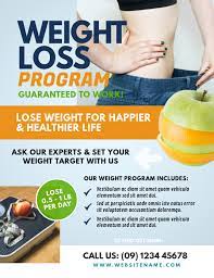 You need to write this down and put it everywhere: Weight Loss Program Flyer Template Postermywall