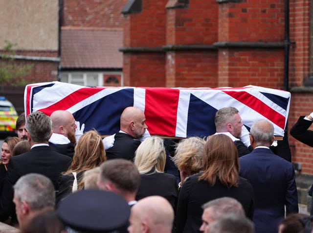 Hundreds of police line street at A66 crash colleague's funeral |  Whitchurch Herald