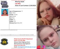 🚨MISSING🚨 Lily Rae Betz From: Rolla Missouri 19 year-old Lily Betz was  last seen in Springfield MO
