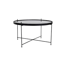 Pour accessoiriser votre espace séjour, la table basse a toute son importance et est un élément central. Declikdeco Table Basse Ronde 70 Cm En Verre Et En Acier Noir Choqui Pas Cher Achat Vente Tables Basses Rueducommerce