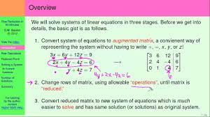 How To Use Matrices To Solve Systems Of Linear Equations Intro Part 1 Of 5 Youtube