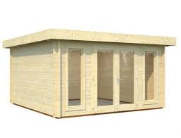 1400 Flachdachhaus Ems Variante 4 380 X 280 Cm 40mm Doppelnut Ohne Boden Haus Gartenhaus