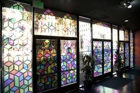 Cool Stained Glass Look Something We Haven T Done Yet Stained Glass Stained Glass Church Church Decor