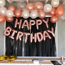 Birthday Decoration At Home With Balloons In Lockdown 13th Birthday Decorations 13 Birthday Party Supplies 13 Rose Gold Confetti Balloons Her Silver Curtain Backdrop Props Thirteen Tassel Garl In 2020 13th Birthday Party Supplies Birthday Decorations Birthday Party Supplies