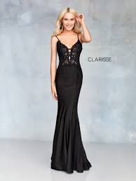 Black And Teal Prom Dress 5003 Black Stretch Satin Prom Dress With A Lace Top Clarisse Dress Dresses Satin Prom Dress