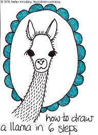 Trace and color with crayons. Draw A Super Cute Llama Step By Step Doodle Drawings Llama Face Cute Llama