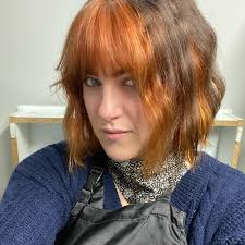 Feeling my own hair 😎 💇🏻‍♀️👩🏻‍🎨🤘🏼 😍😍😍🥳🥳🥳 #paulmitchell #color  #haircolor #capecodhairstylists #brewster #haircut #cutcolor #colorhaircut  #illusionshaircareinc #hairbykrob #paulmitchellxg #rkelly890 #DPL  #twotonehair #orangehair https ...