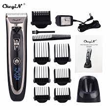 Professional Digital Hair Trimmer Rechargeable Electric Hair Clipper Men 39 S Cordless Haircut Adjustable Cer Electric Hair Clippers Hair Clippers Hair Cutter