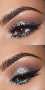 Turquoise Water Line To Make Brown Eyes Pop Brown Eyes Pop No Eyeliner Makeup Teal Eye Makeup