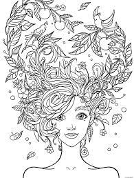 Coloriage Fille 10 A 12 Ans Cheveux En Fleurs Dessin Fille A Imprimer