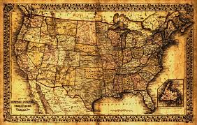 Maps of route 66 across each state. Old Map United States Painting By Lucia Sirna