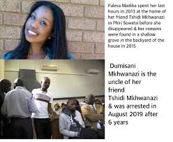 Join facebook to connect with palesa madiba and others you may know. Cci Network On Twitter Crt Update 28 8 19 Murder Protea Mag Crt Dumisani Mkhwanazi 36 Remains In Custody Postponed To 17th September For Indictment He Is On Trial For Murder Of Uj Student Palesa Madiba 19