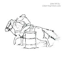 Horse barrel racing coloring page from rodeo category. Racing Colouring Pages