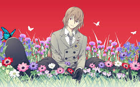 Goro Akechi, flowers, Megami Tensei, manga, Persona 5, HD wallpaper | Peakpx